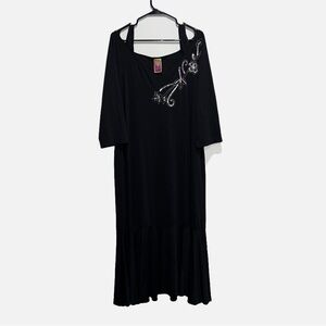 Vintage Original Anthony Open Shoulder Mermaid Maxi Dress w/ Sequins